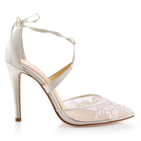 mesh bridal shoes