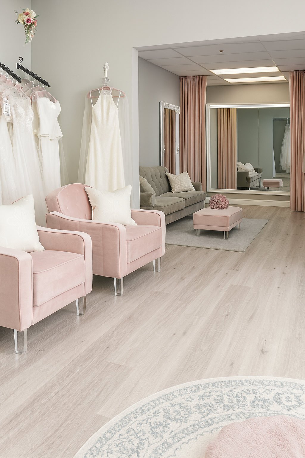 Inside Blushing Bridal Boutique