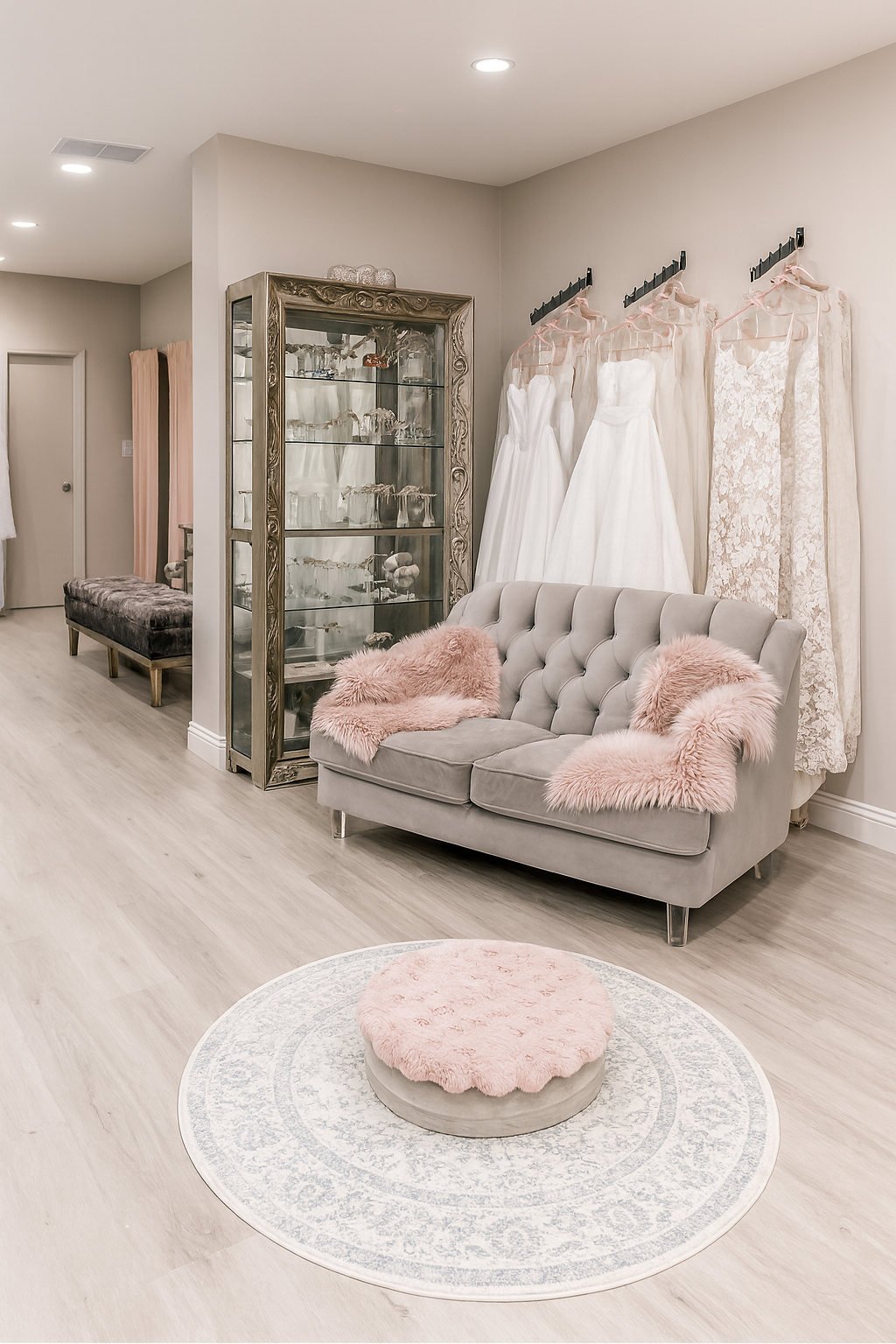 Inside Blushing Bridal Boutique