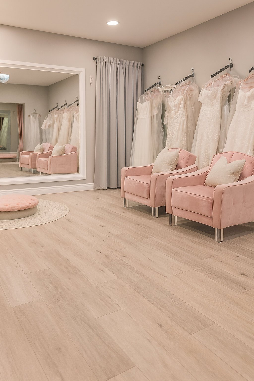 Inside Blushing Bridal Boutique