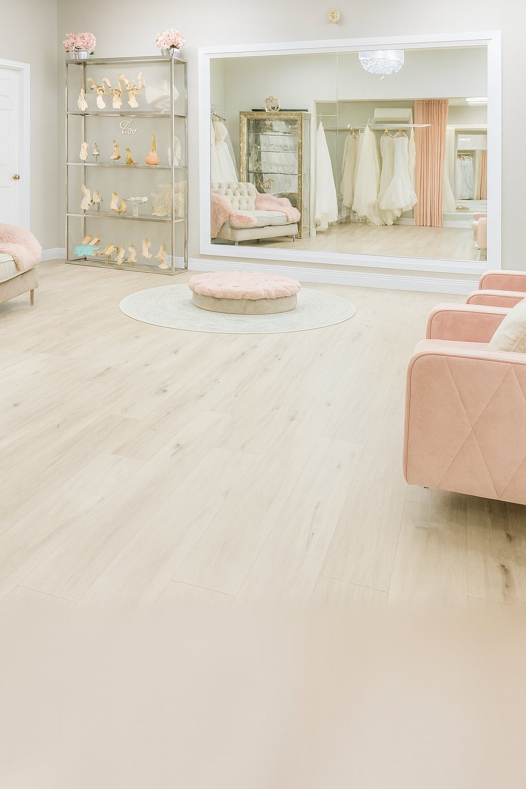 Inside Blushing Bridal Boutique