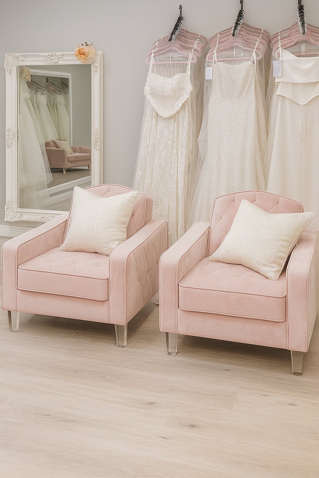 Inside Blushing Bridal Boutique