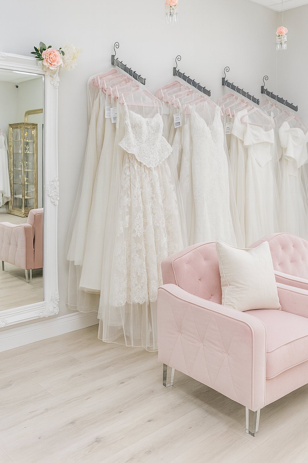 Inside Blushing Bridal Boutique