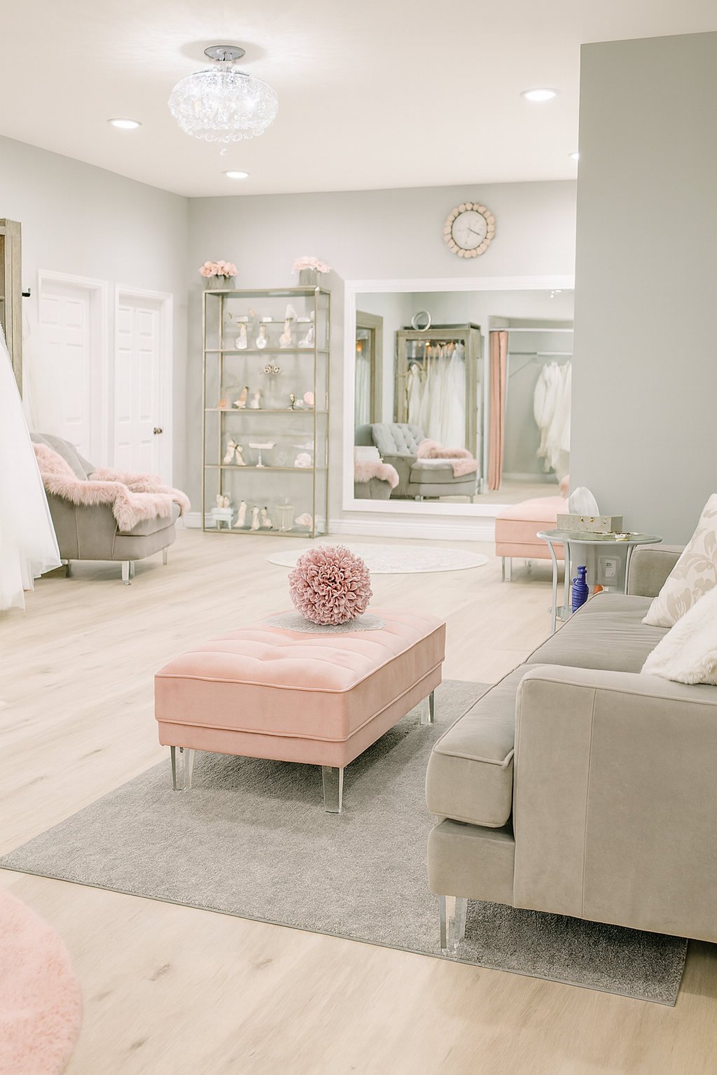 Inside Blushing Bridal Boutique