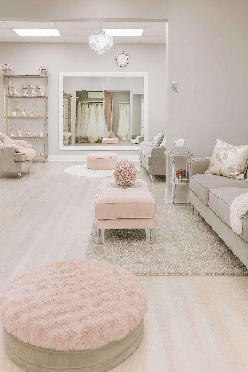 Inside Blushing Bridal Boutique