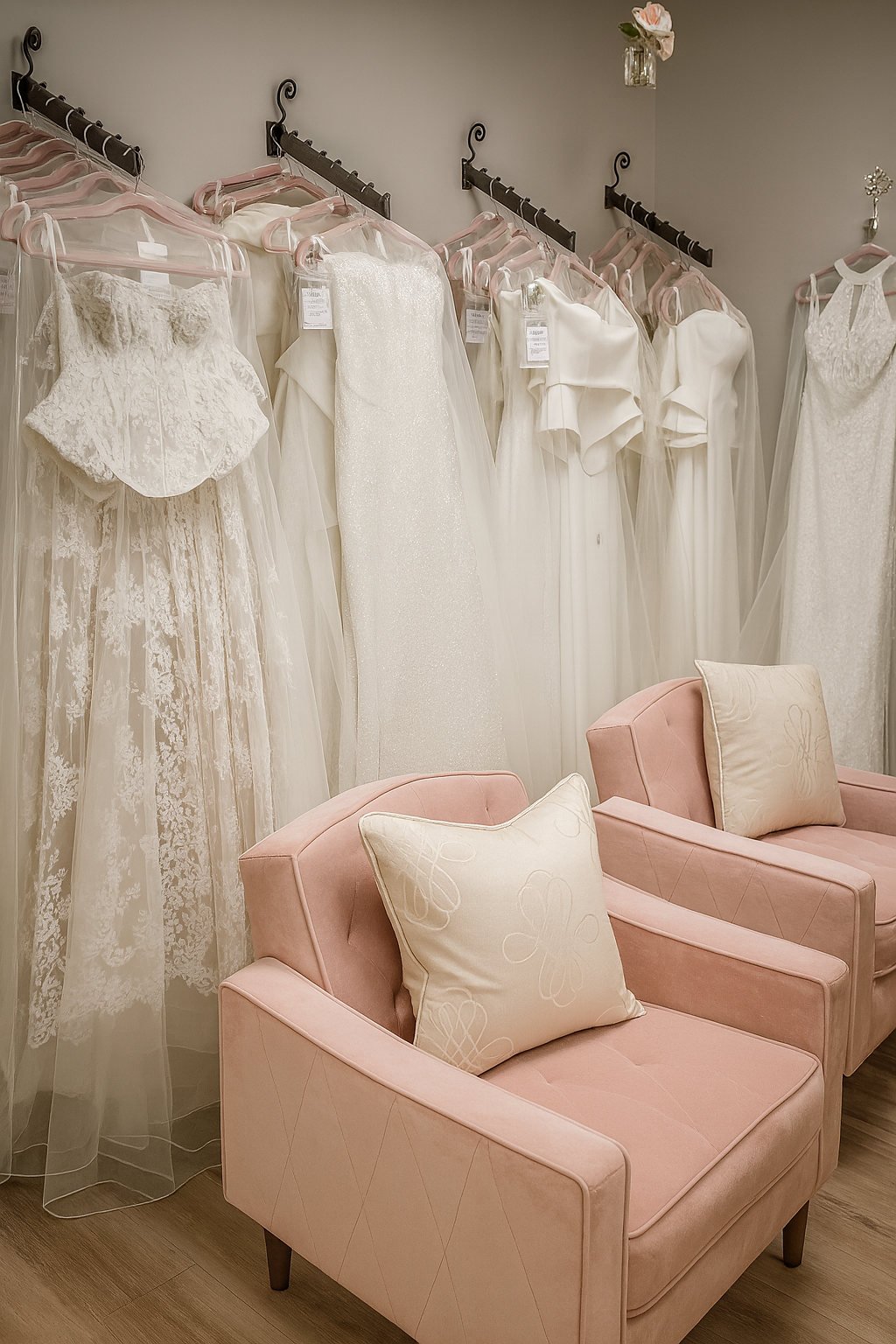Inside Blushing Bridal Boutique